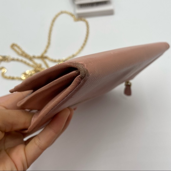 Prada Saffiano Bow Wallet on Chain - Picture 15 of 15